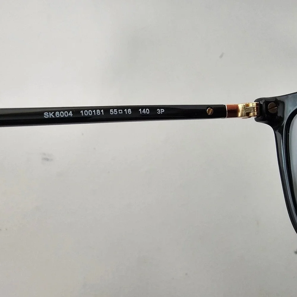 Swarovski Sunglasses Women Black‎ Polarized SK6004 Crystal Gold Accents Luxury ~